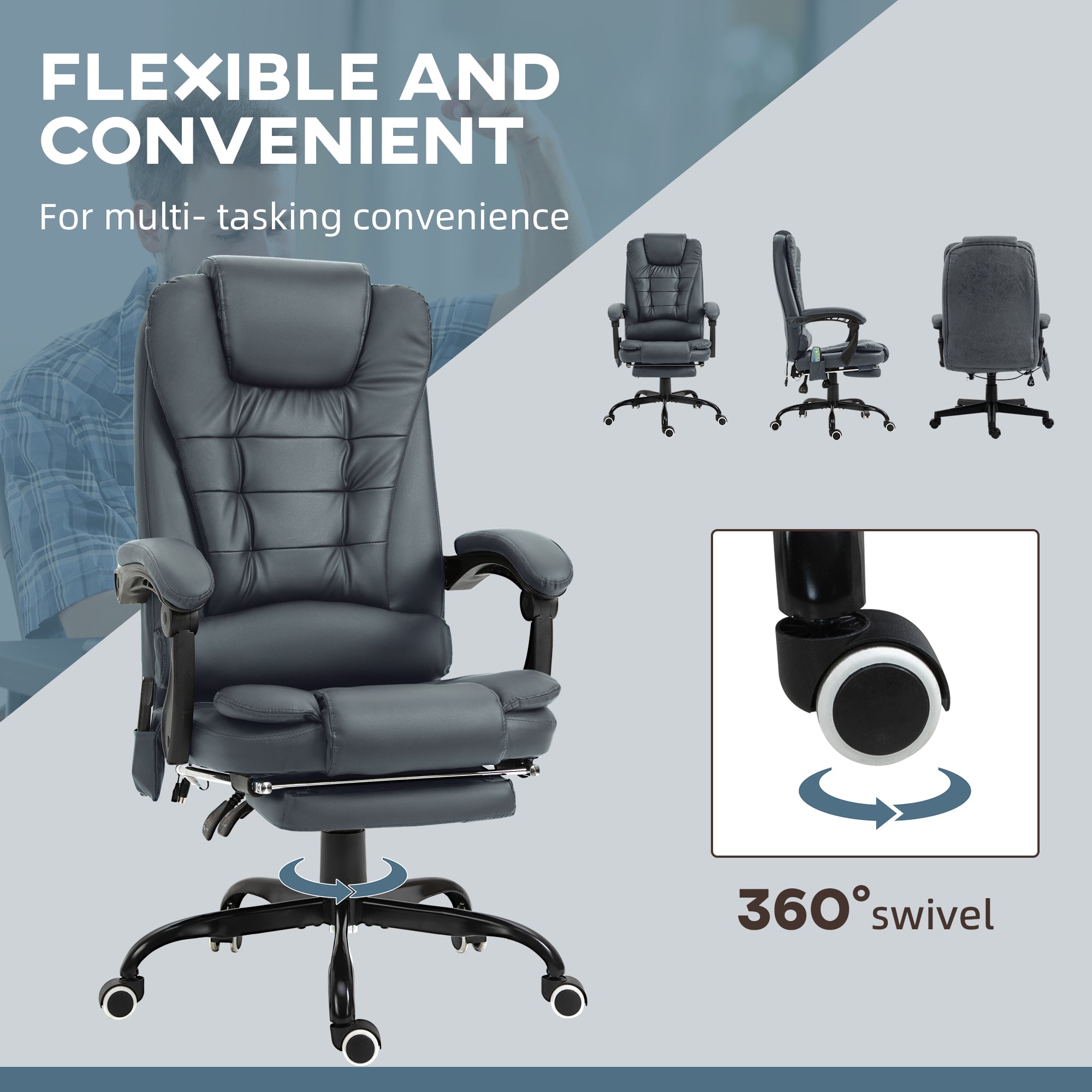 Massaging office chair